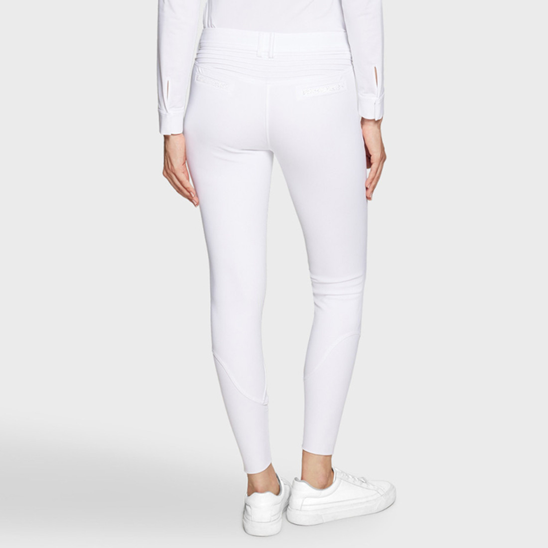 Pantalon d'Équitation Adele Premium Knee Grip Blanc