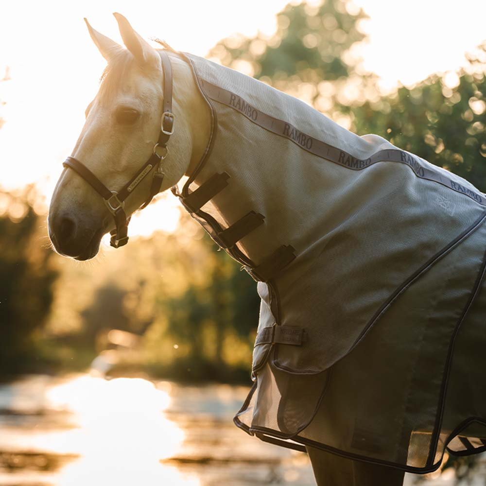 Couverture Anti-Mouches Rambo Optimo Protector Plus Argent/Gris/Argent