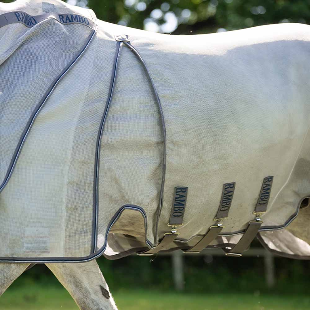 Couverture Anti-Mouches Rambo Optimo Protector Plus Argent/Gris/Argent