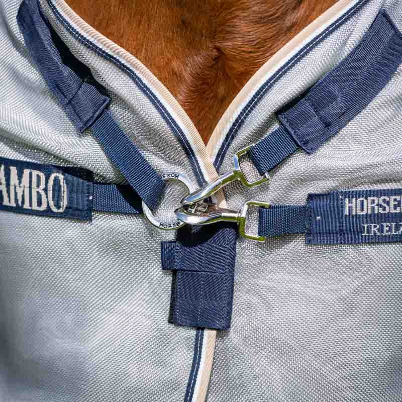 Couverture Anti-Mouches avec Encolure Rambo Protector Argent