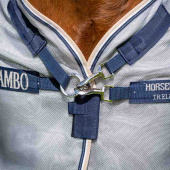 Couverture Anti-Mouches avec Encolure Rambo Protector Argent Couverture Anti-Mouches avec Encolure Rambo Protector Argent