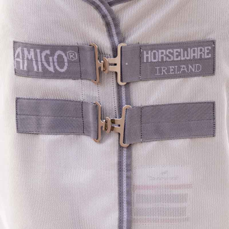 Couverture Anti-Mouches Amigo Bug Rug Plus Pony Argent/Gris