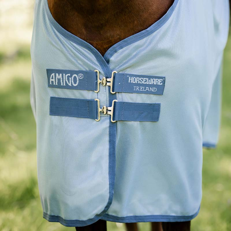 Couverture Anti-Mouches Amigo Bug Rug Plus Bleu clair/Bleu/Argent