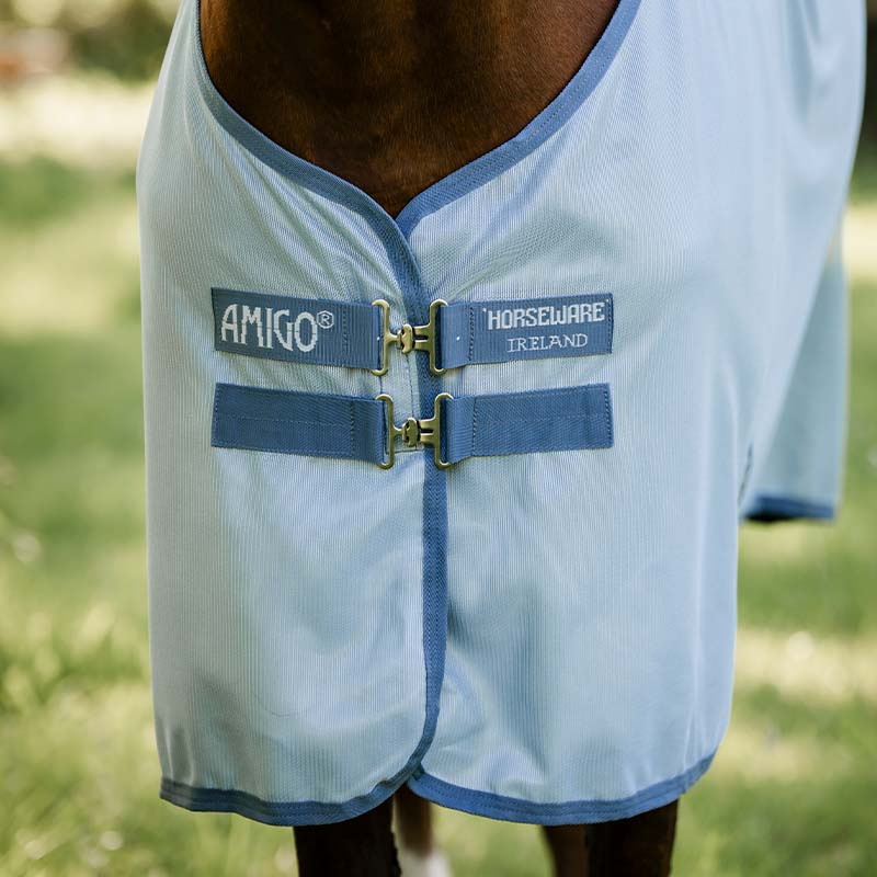 Couverture Anti-Mouches Amigo Bug Rug Bleu clair/Bleu/Argent