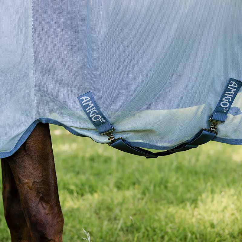 Couverture Anti-Mouches Amigo Bug Rug Bleu clair/Bleu/Argent