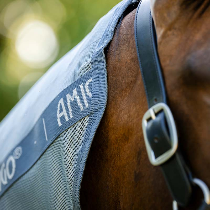 Couverture Anti-Mouches Amigo Integrated Bleu clair/Bleu/Argent