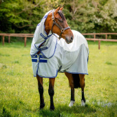 Couverture anti-mouches et d'été Amigo Airflow Plus Blanc/Gris/Bleu Couverture anti-mouches et d'été Amigo Airflow Plus Blanc/Gris/Bleu