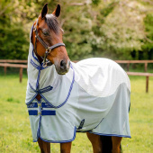 Couverture anti-mouches et d'été Amigo Airflow Plus Blanc/Gris/Bleu Couverture anti-mouches et d'été Amigo Airflow Plus Blanc/Gris/Bleu