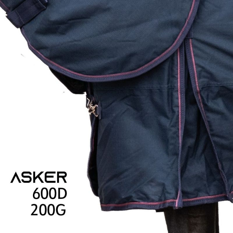 Couverture d'hiver avec couvre-cou Turnout 200g 600D Bleu Marine