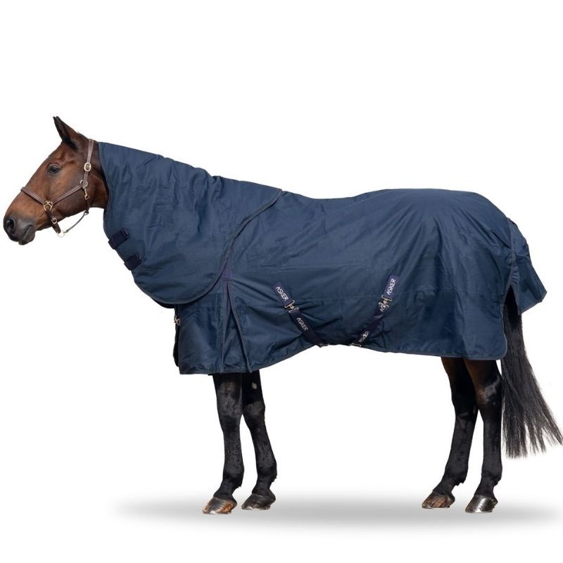 Couverture d'hiver avec couvre-cou Turnout 300g 600D Bleu Marine