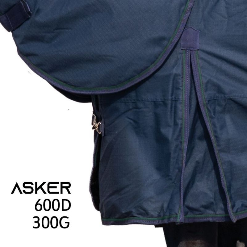 Couverture d'hiver avec couvre-cou Turnout 300g 600D Bleu Marine