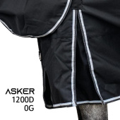 Couverture imperméable avec couvre-cou Turnout Plus 0g 1200D Noir Couverture imperméable avec couvre-cou Turnout Plus 0g 1200D Noir