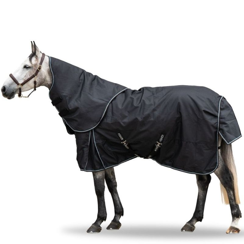 Couverture d'hiver avec couvre-cou Turnout Plus 300g 1200D Noir