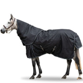 Couverture d'hiver avec couvre-cou Turnout Plus 300g 1200D Noir Couverture d'hiver avec couvre-cou Turnout Plus 300g 1200D Noir