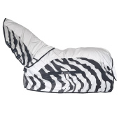 Couverture anti-mouches Buzz Off Rain Zebra avec cou avtagbar Couverture anti-mouches Buzz Off Rain Zebra avec cou avtagbar