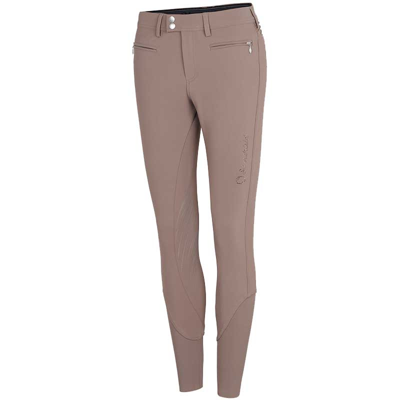 Pantalon d'équitation taupe avec genouillères