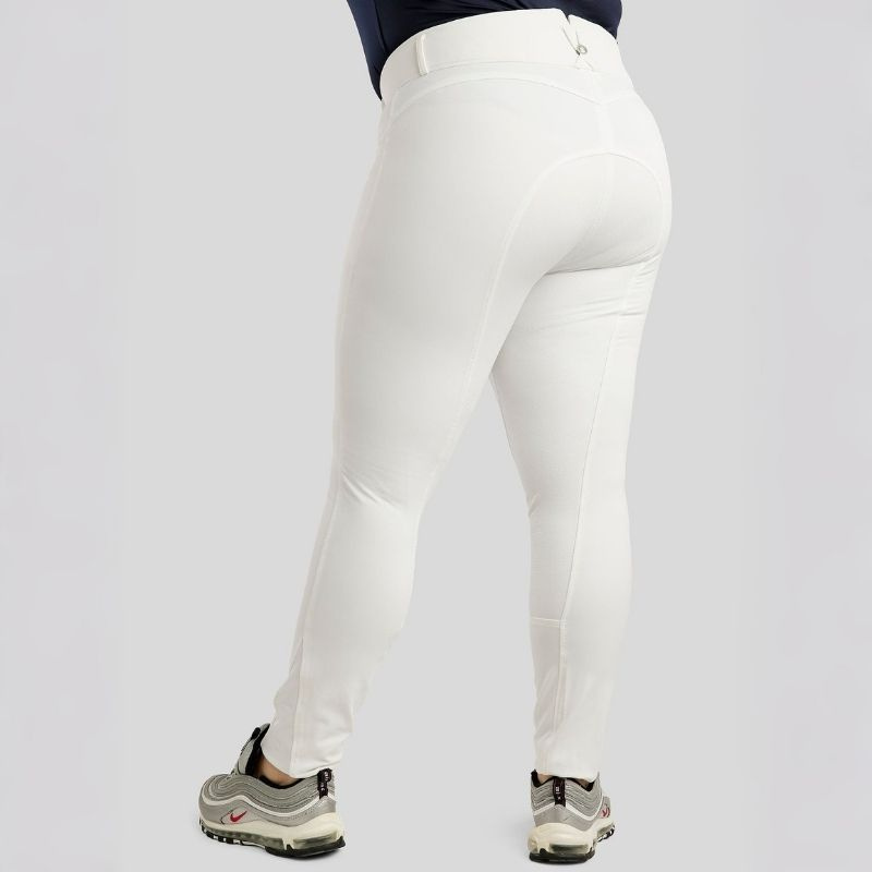Culotte d'équitation Megan Yati Curve Full Grip Blanc