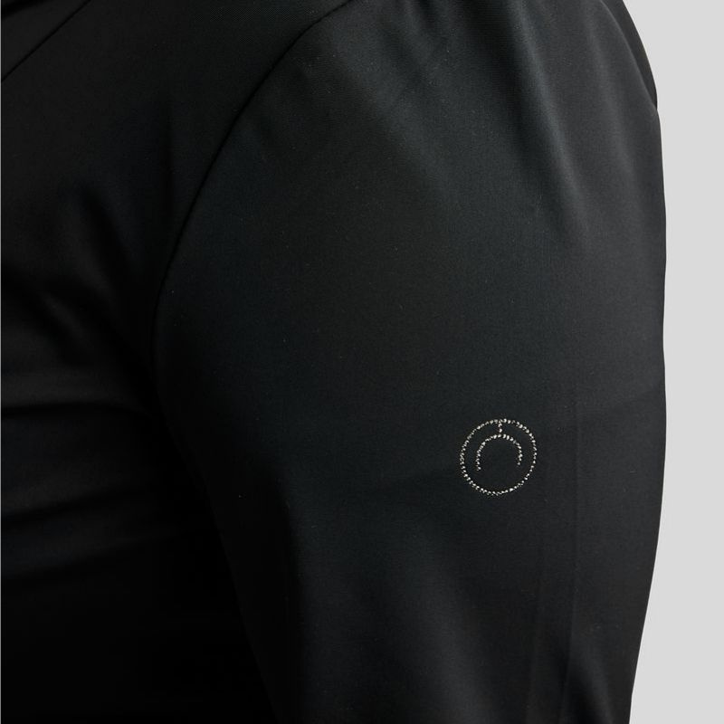 Veste de concours MoFlair Softshell Gun Metal Crystals Curve Noir