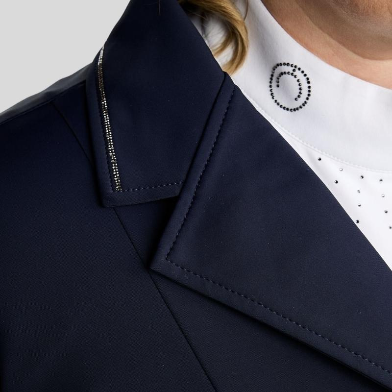 Veste de concours MoFlair Softshell Gun Metal Crystals Curve Bleu Marine