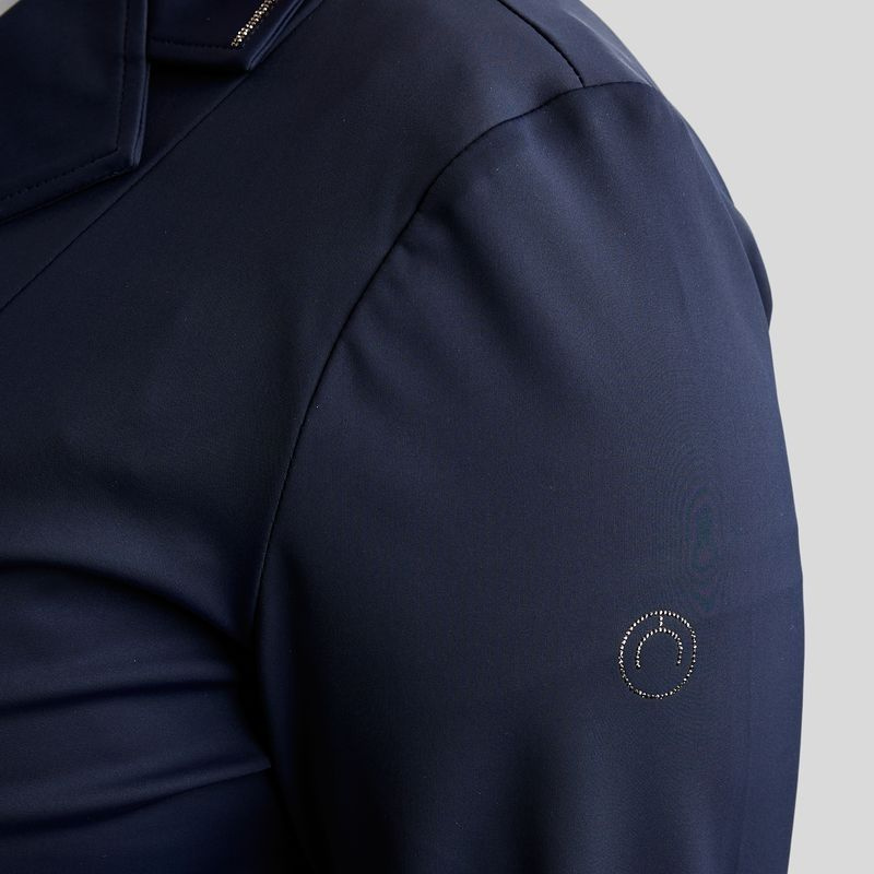 Veste de concours MoFlair Softshell Gun Metal Crystals Curve Bleu Marine