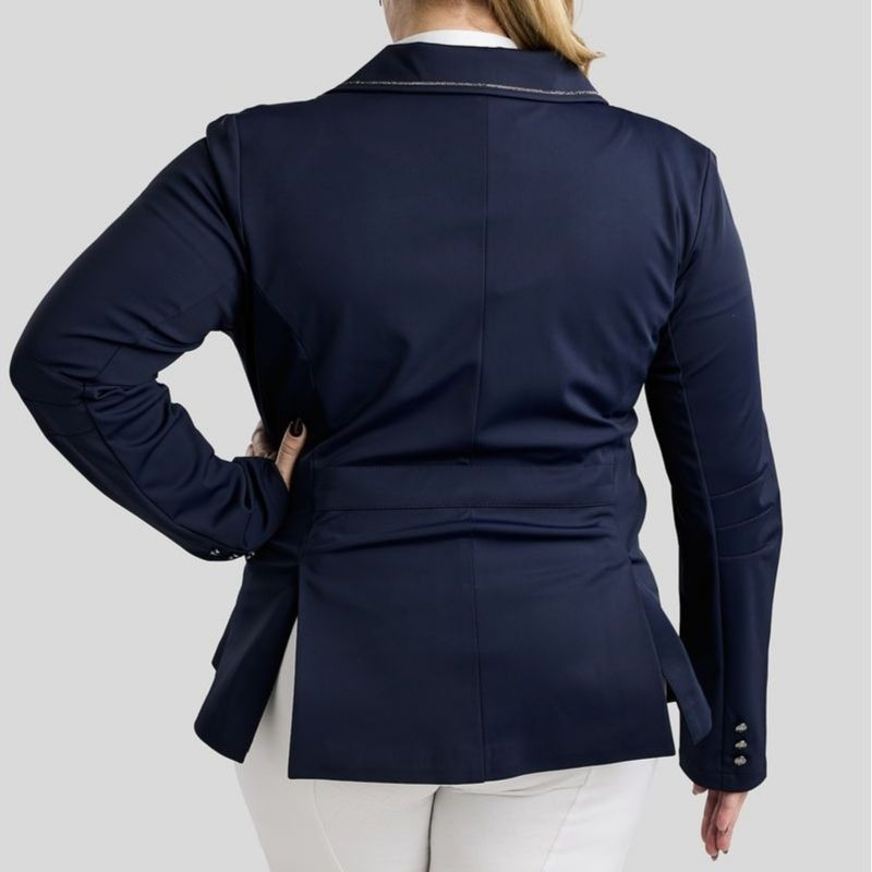 Veste de concours MoFlair Softshell Gun Metal Crystals Curve Bleu Marine