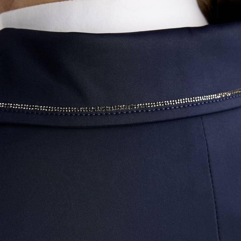 Veste de concours MoFlair Softshell Gun Metal Crystals Curve Bleu Marine