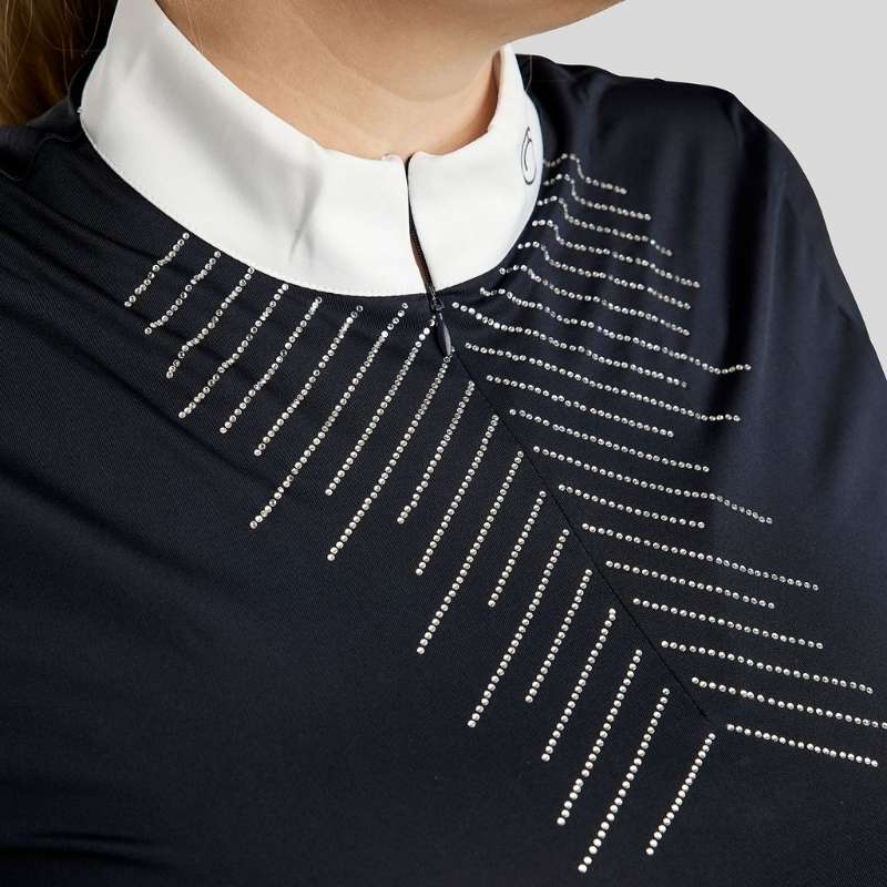 Haut de concours Bling Curve Bleu Marine
