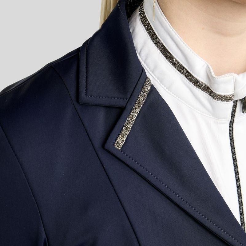 Frac court MoKylie Softshell Gun Metal Crystals Bleu Marine