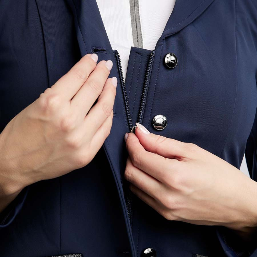 Veste de concours MoGloria Softshell Caviar Tape Bleu Marine