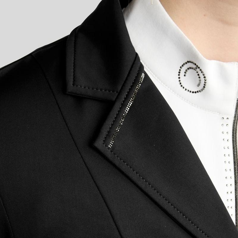 Veste de concours MoKira Softshell Gun Metal Crystals Noir