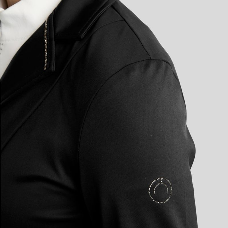 Veste de concours MoKira Softshell Gun Metal Crystals Noir