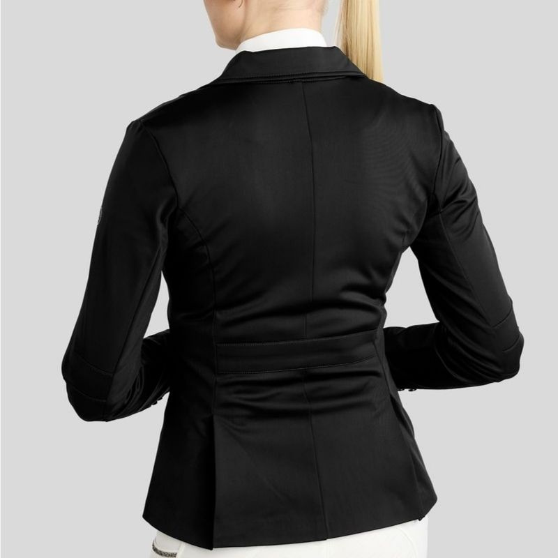 Veste de concours MoKira Softshell Gun Metal Crystals Noir