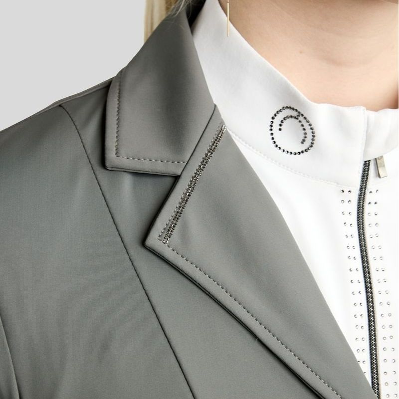 Veste de concours MoKira Softshell Gun Metal Crystals Gris