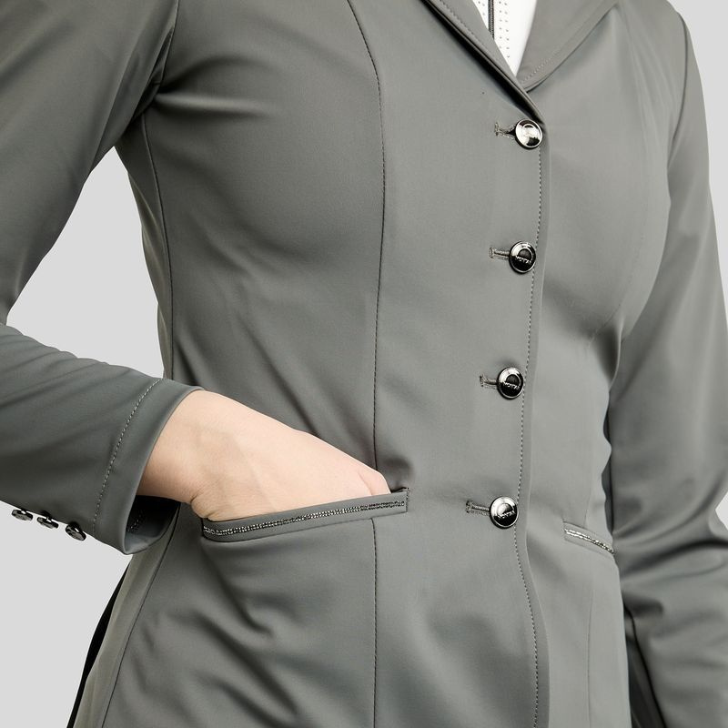 Veste de concours MoKira Softshell Gun Metal Crystals Gris