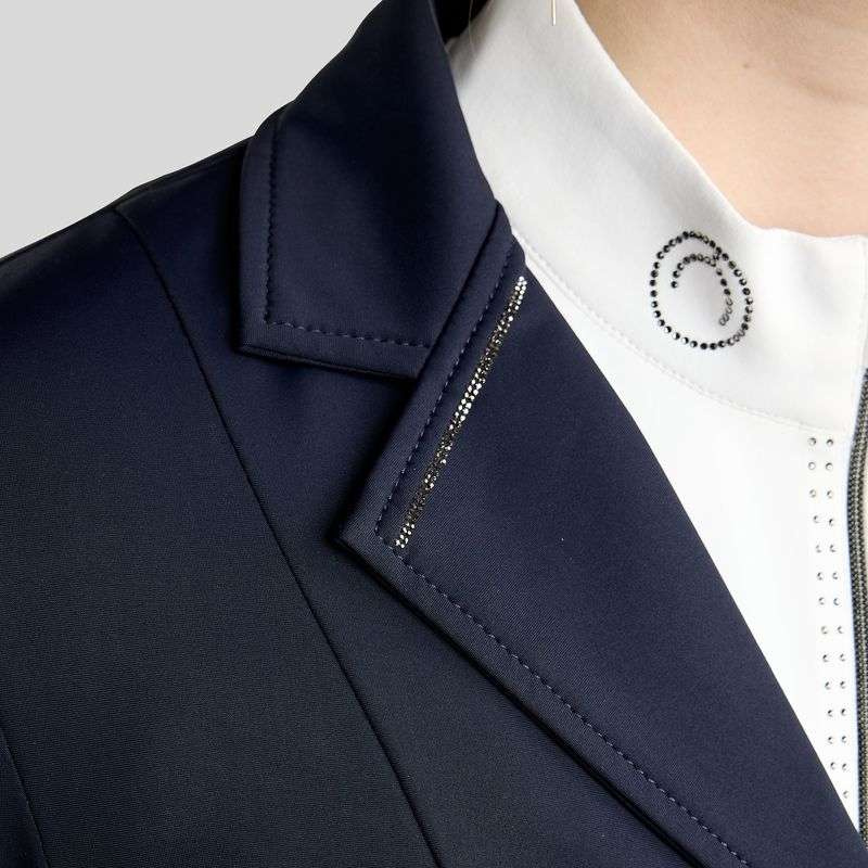 Veste de concours MoKira Softshell Gun Metal Crystals Bleu Marine