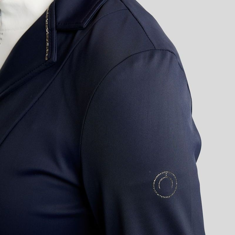Veste de concours MoKira Softshell Gun Metal Crystals Bleu Marine