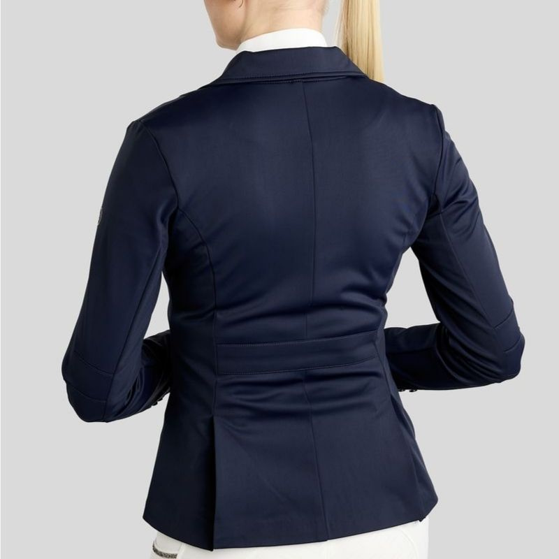 Veste de concours MoKira Softshell Gun Metal Crystals Bleu Marine