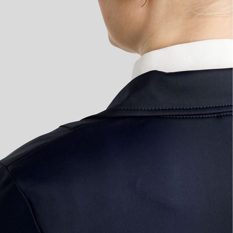 Veste de concours MoKira Softshell Gun Metal Crystals Bleu Marine