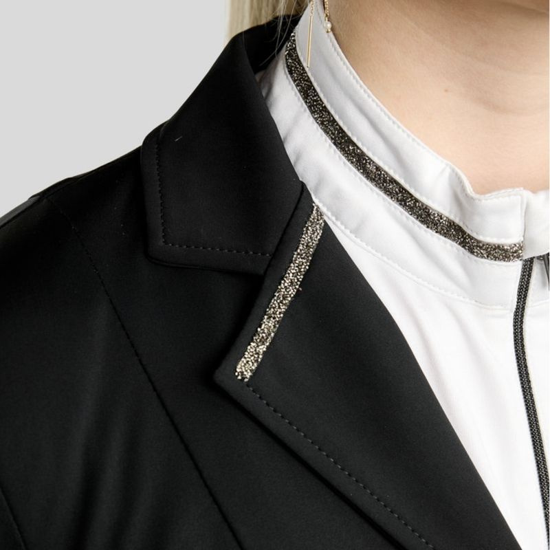 Veste de concours MoKelly Softshell Gun Metal Crystals Noir