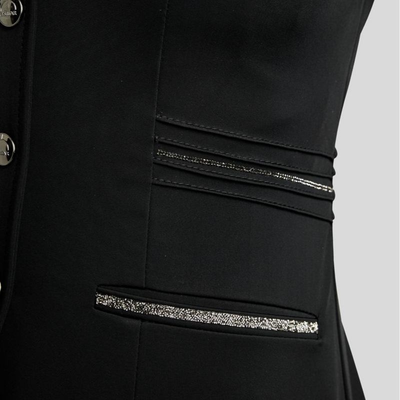 Veste de concours MoKelly Softshell Gun Metal Crystals Noir