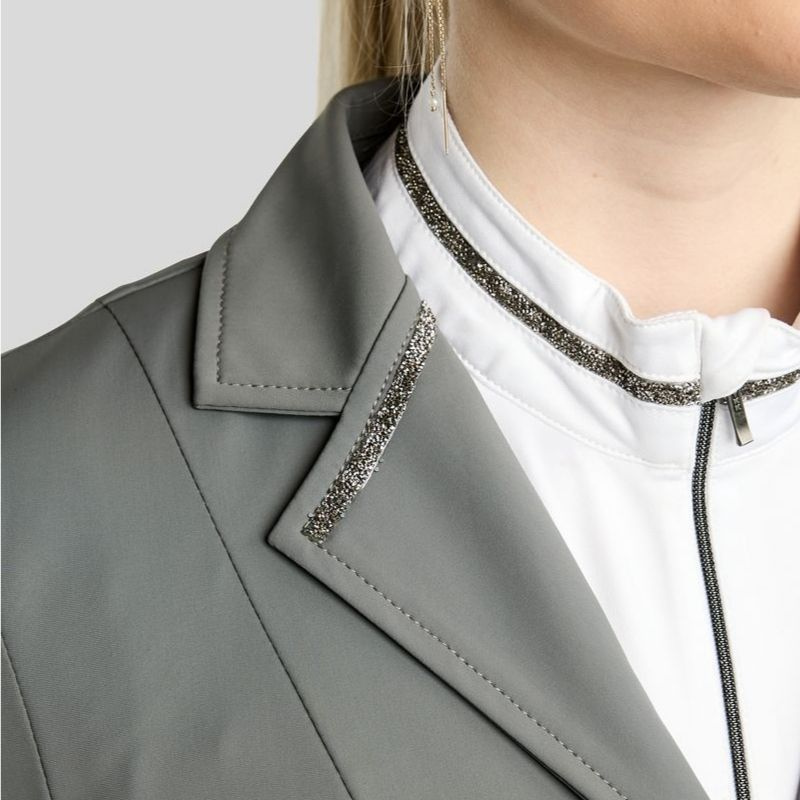 Veste de concours MoKelly Softshell Gun Metal Crystals Gris
