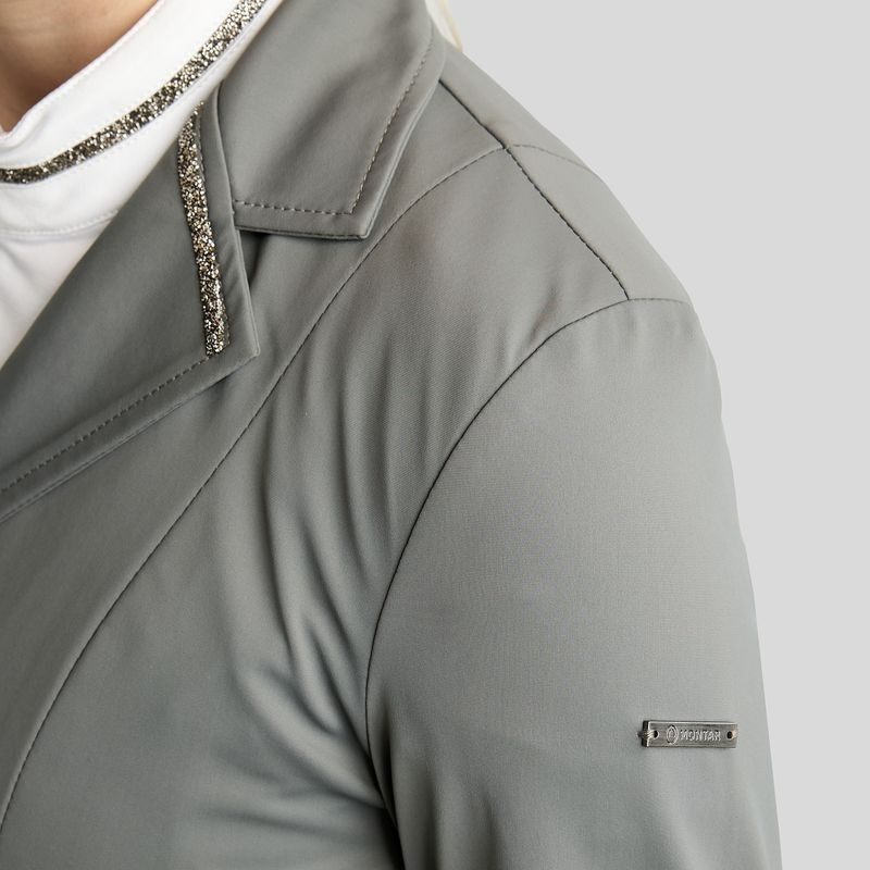 Veste de concours MoKelly Softshell Gun Metal Crystals Gris