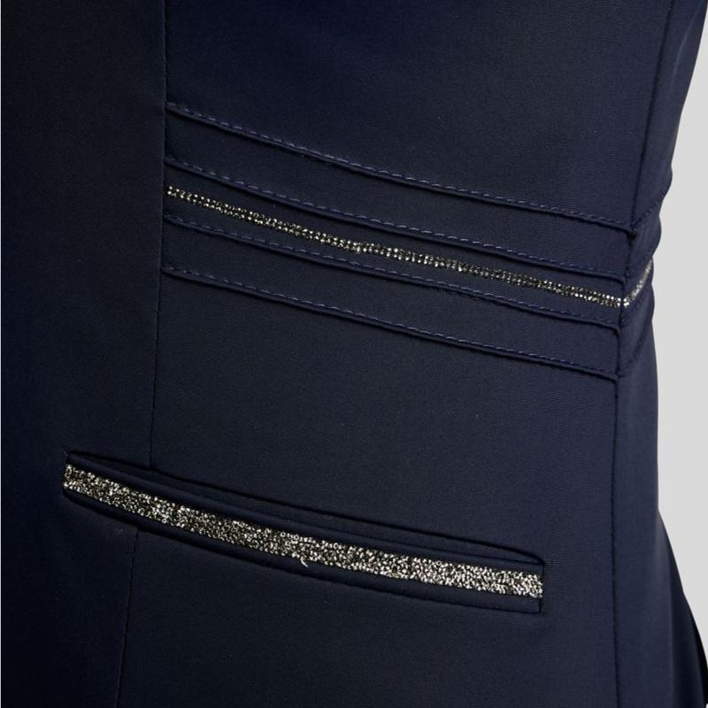 Veste de concours MoKelly Softshell Gun Metal Crystals Bleu Marine