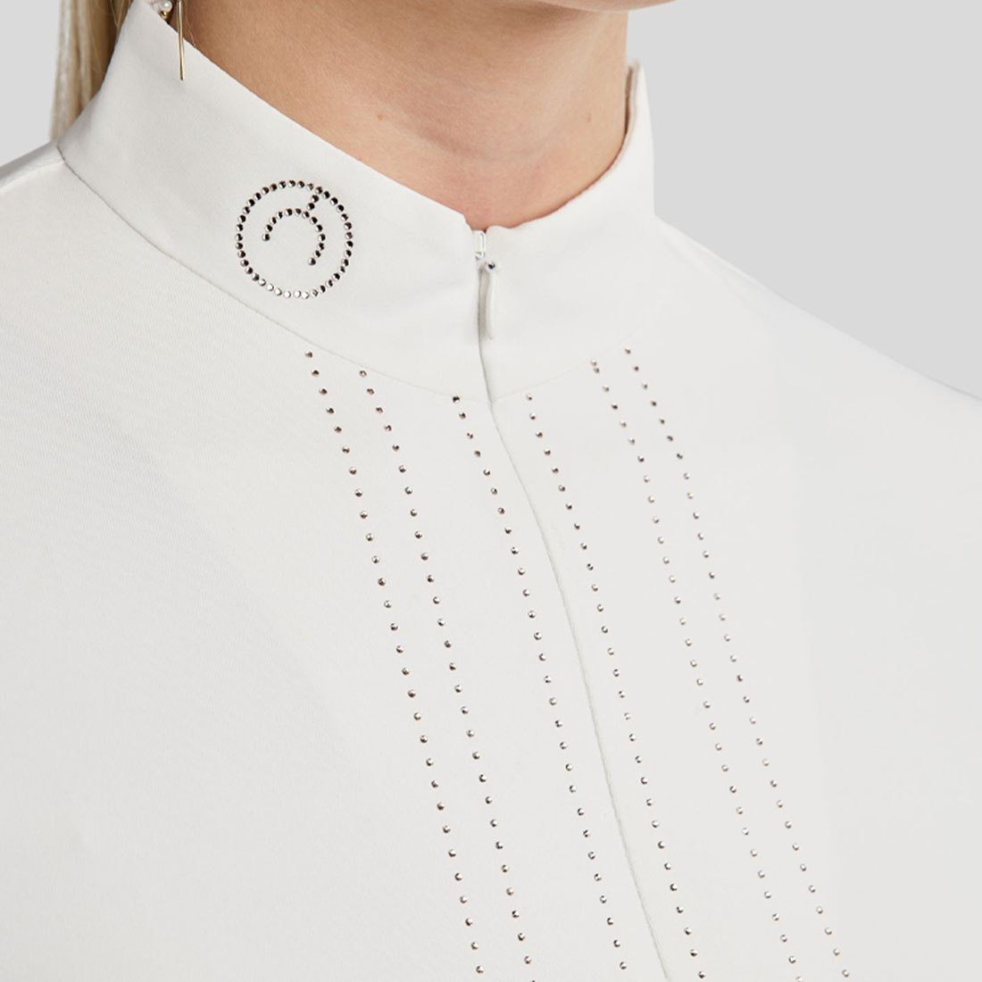 Haut de concours MoVioletta Champagne Crystals Blanc