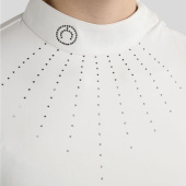 Haut de concours MoMina Short Sleeve Gun Metal Crystals Blanc Haut de concours MoMina Short Sleeve Gun Metal Crystals Blanc