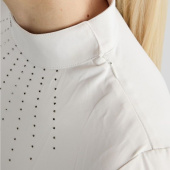 Haut de concours MoMina Short Sleeve Gun Metal Crystals Blanc Haut de concours MoMina Short Sleeve Gun Metal Crystals Blanc