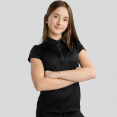 Polo d'équitation enfant Clubwear Noir Polo d'équitation enfant Clubwear Noir
