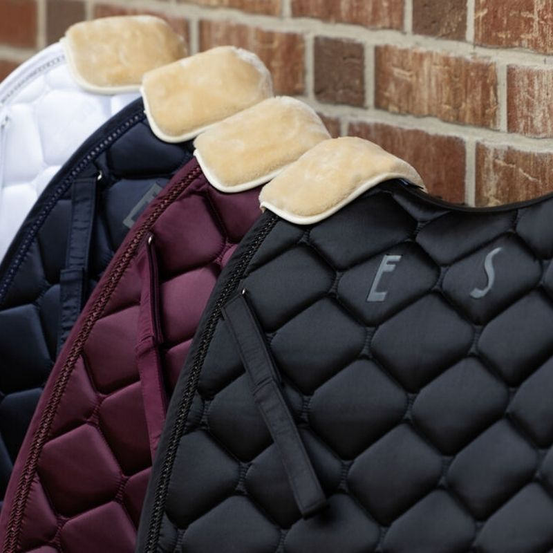 Tapis de selle dressage Satin Crystal Noir