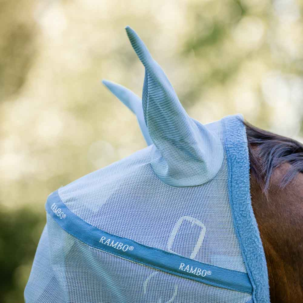 Bonnet anti-mouches Rambo Bleu clair/Bleu/Argent