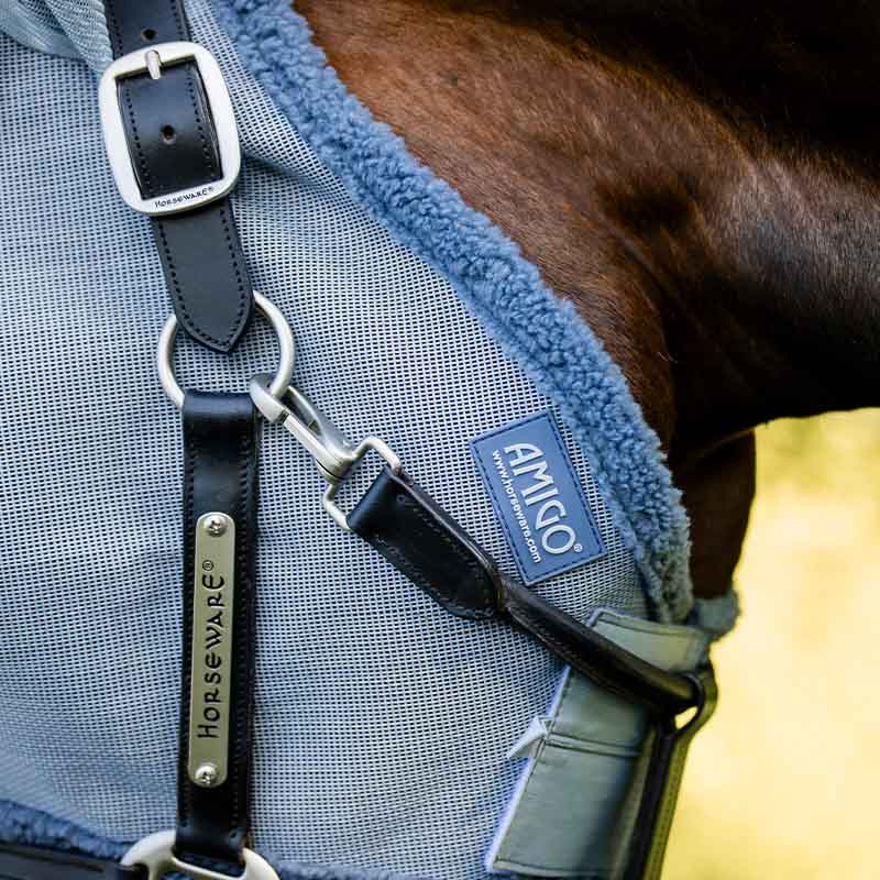 Bonnet anti-mouches Amigo Bleu clair/Bleu/Argent